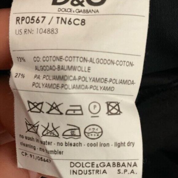 Dolce&Gabbana 104883 Smart Trouser Pants Men Size IT46/US32" Black Cotton/Pol. - Picture 4 of 9